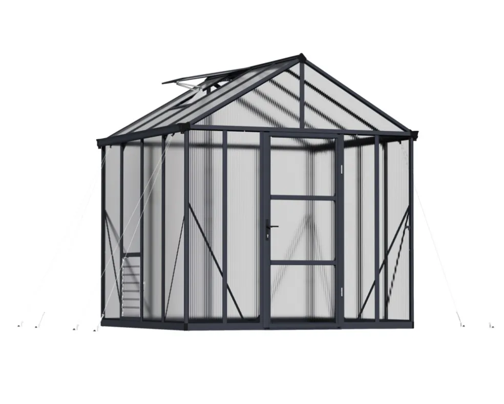 Växthus Glory Premium 6,2 m² Mörkgrå Canopia by Palram