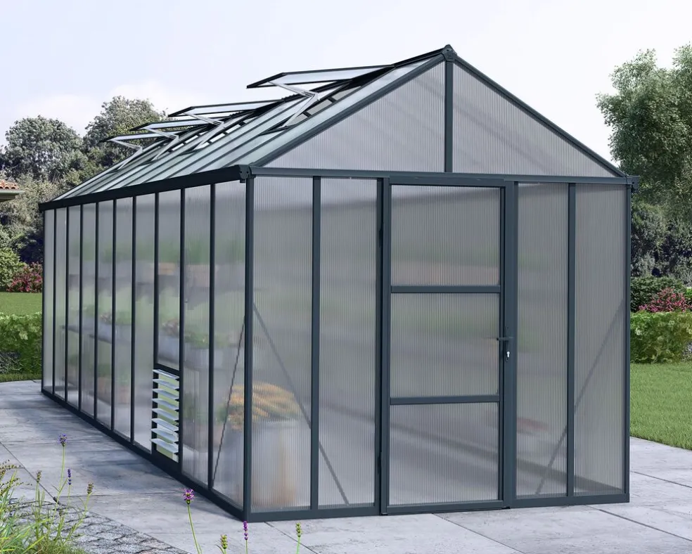 Växthus Glory Premium 15,3 m² Mörkgrå Canopia by Palram