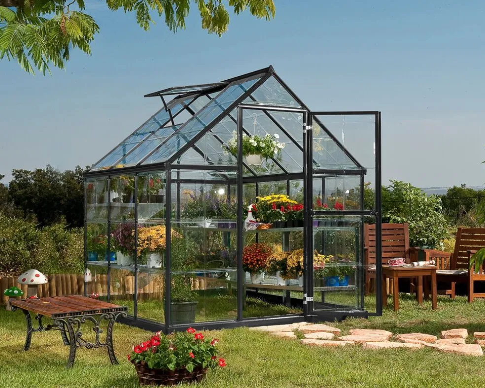 Växthus Harmony 3,4 m² Mörkgrå Canopia by Palram