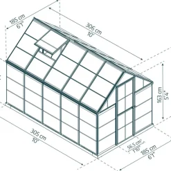 Växthus Harmony 5,7 m² Silver Canopia by Palram