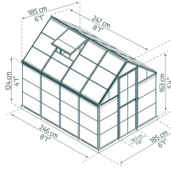 Växthus Harmony 4,6 m² Silver Canopia by Palram