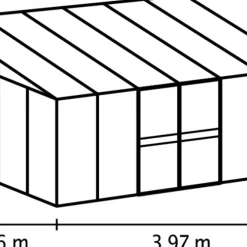 Växthus Helena 10200 Svart Glas/Poly 10,2 m² Vitavia