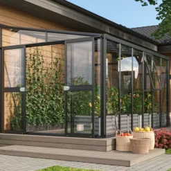 Växthus Helena 10200 Svart Glas/Poly 10,2 m² Vitavia