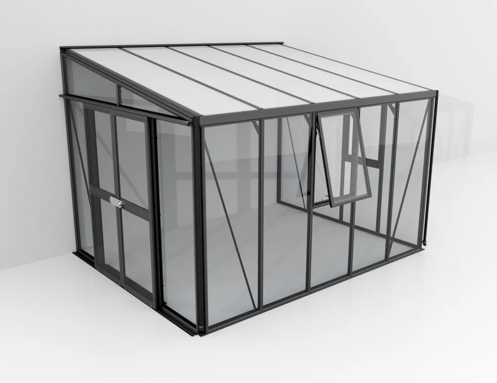 Växthus Helena 8600 Svart Glas/Poly 8,6 m² Vitavia