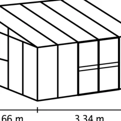 Växthus Helena 8600 Svart Glas/Poly 8,6 m² Vitavia
