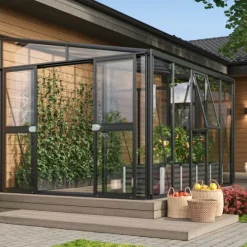 Växthus Helena 8600 Svart Glas/Poly 8,6 m² Vitavia