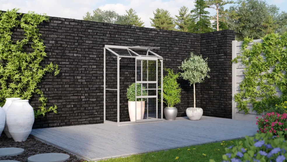 Växthus Ida 900 Alu Glas Sockel 0,9 m² Vitavia