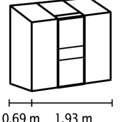 Växthus Ida 1300 Alu Poly 1,3 m² Vitavia