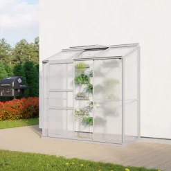 Växthus Ida 1300 Alu Poly Sockel 1,3 m² Vitavia