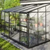 Växthus Ida 6500 Svart Glas/Poly 6,5 m² Vitavia