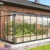 Växthus Ida 7800 Svart Glas/Poly 7,8 m² Vitavia