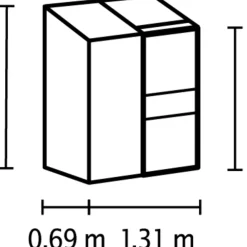 Växthus Ida 900 Svart Poly 0,9 m² Vitavia