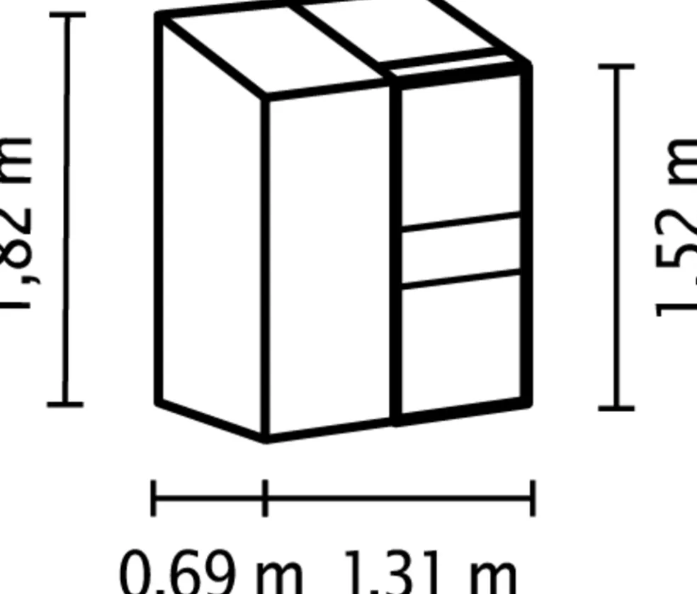 Växthus Ida 900 Svart Poly 0,9 m² Vitavia