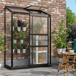 Växthus Ida 900 Svart Poly 0,9 m² Vitavia