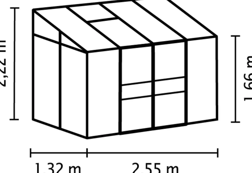 Växthus Ida 3300 Svart Poly 3,3 m² Vitavia