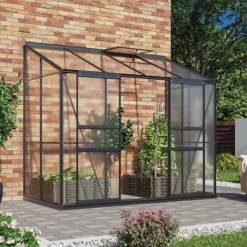 Växthus Ida 3300 Svart Poly Sockel 3,3 m² Vitavia