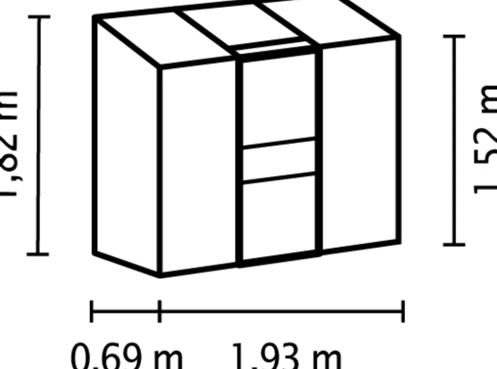 Växthus Ida 1300 Svart Poly Sockel 1,3 m² Vitavia