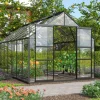 Växthus Mars 1150 Svart Glas 11,5 m² Vitavia