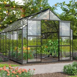 Växthus Mars 1150 Svart Glas 11,5 m² Vitavia
