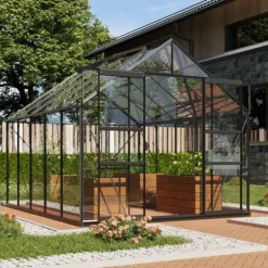 Växthus Mars 8300 Svart Glas 8,3 m² Vitavia
