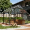 Växthus Mars 8300 Svart Glas Sockel 8,3 m² Vitavia