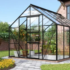 Växthus Merkur 8300 Svart Glas Sockel 8,3 m² Vitavia