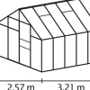 Växthus Merkur 8300 Svart Glas 8,3 m² Vitavia