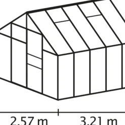 Växthus Merkur 8300 Svart Glas 8,3 m² Vitavia