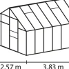 Växthus Merkur 9900 Svart Poly 9,9 m² Vitavia