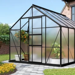 Växthus Merkur 8300 Svart Poly Sockel 8,3 m² Vitavia