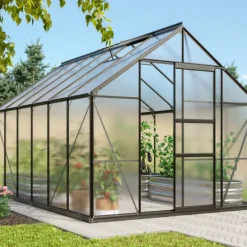 Växthus Merkur 9900 Svart Poly Sockel 9,9 m² Vitavia