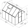 Växthus Mythos 4,6 m² Mörkgrå Canopia by Palram