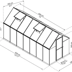 Växthus Mythos 7,9 m² Silver Canopia by Palram