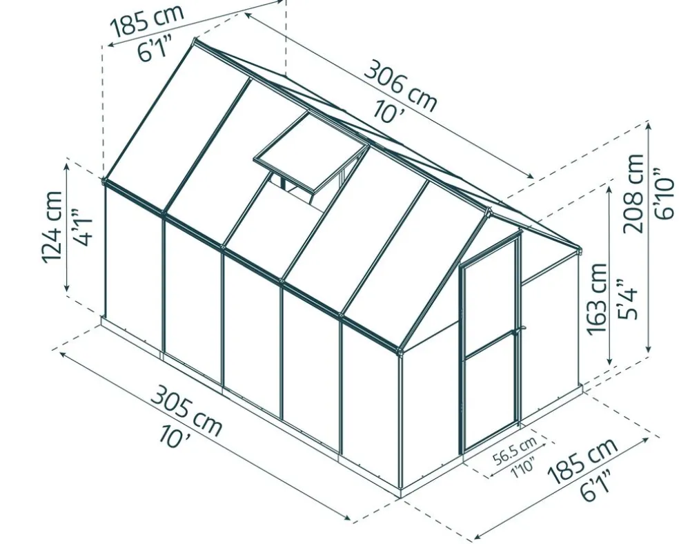 Växthus Mythos 5,7 m² Silver Canopia by Palram