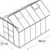 Växthus Phoenix 9900 Svart Glas Sockel 9,9 m² Vitavia