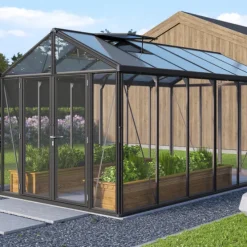 Växthus Poseidon 11900 Svart Glas/Poly 11,9 m² Vitavia