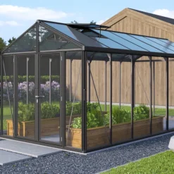 Växthus Poseidon 13800 Svart Glas/Poly 13,8 m² Vitavia