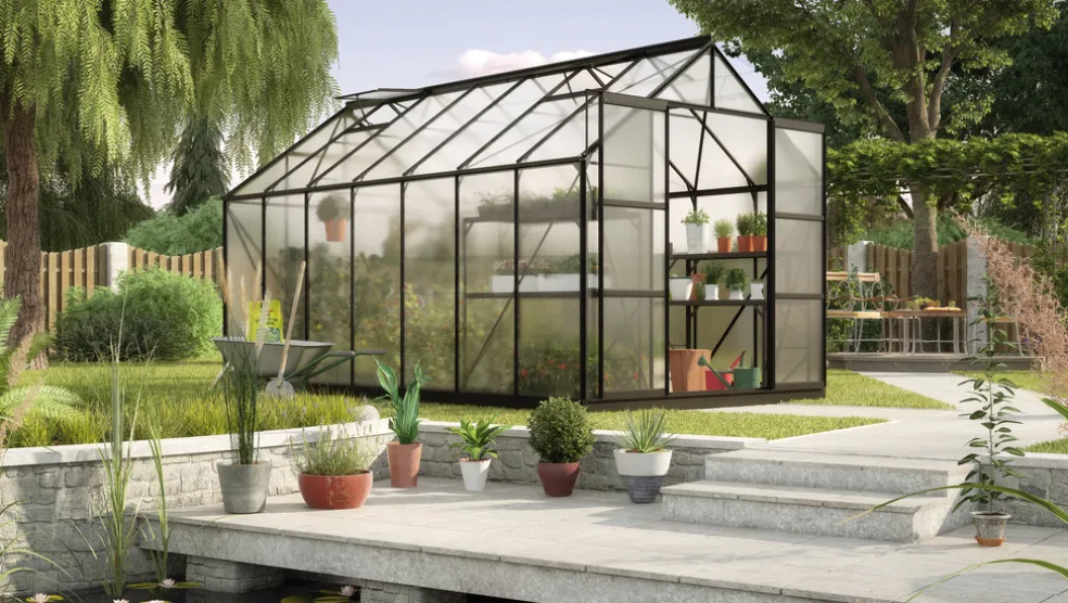 Växthus Uranus 11500 Svart Poly 11,5 m² Vitavia
