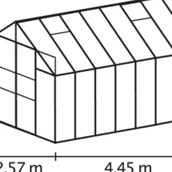 Växthus Uranus 11500 Svart Poly 11,5 m² Vitavia