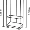Växthus Urban Svart Glas Sockel 0,35 m² Vitavia