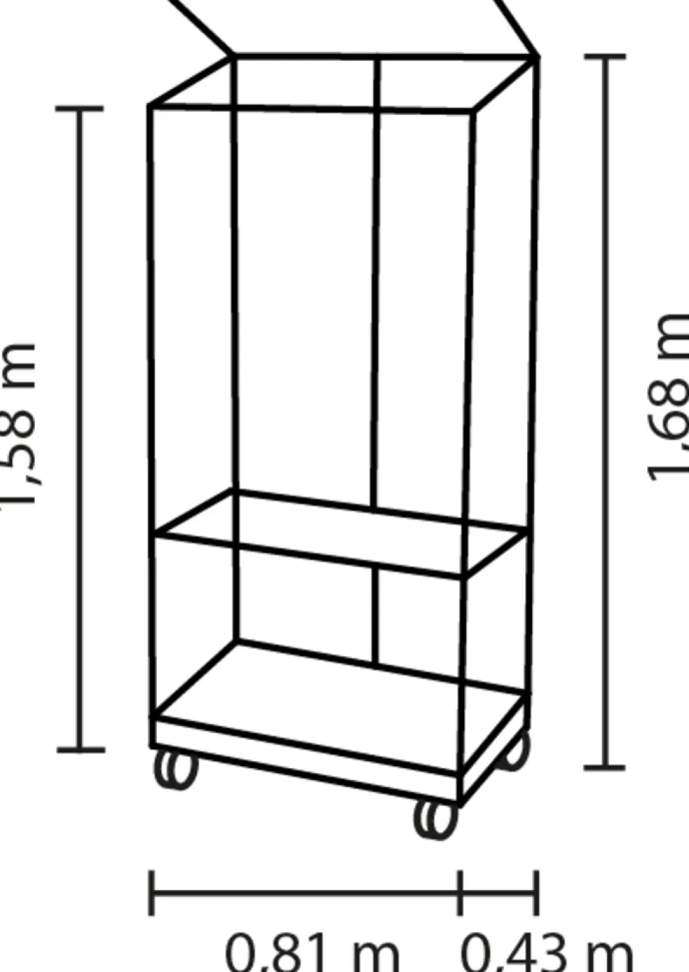 Växthus Urban Svart Glas Sockel 0,35 m² Vitavia