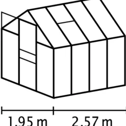 Växthus Venus 5000 Alu Glas 5 m² Vitavia