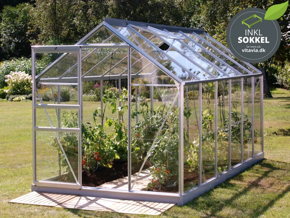 Växthus Venus 7500 Alu Glas Sockel 7,5 m² Vitavia