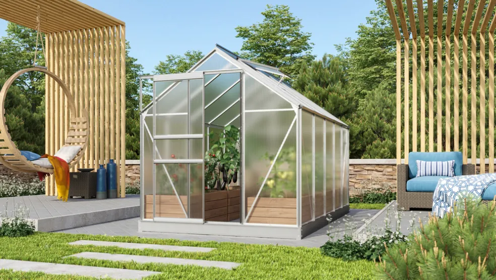 Växthus Venus 6200 Alu Poly Sockel 6,2 m² Vitavia