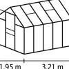 Växthus Venus 6200 Svart Poly Sockel 6,2 m² Vitavia
