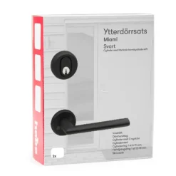 Ytterdörrsats Miami Alu Svart Habo